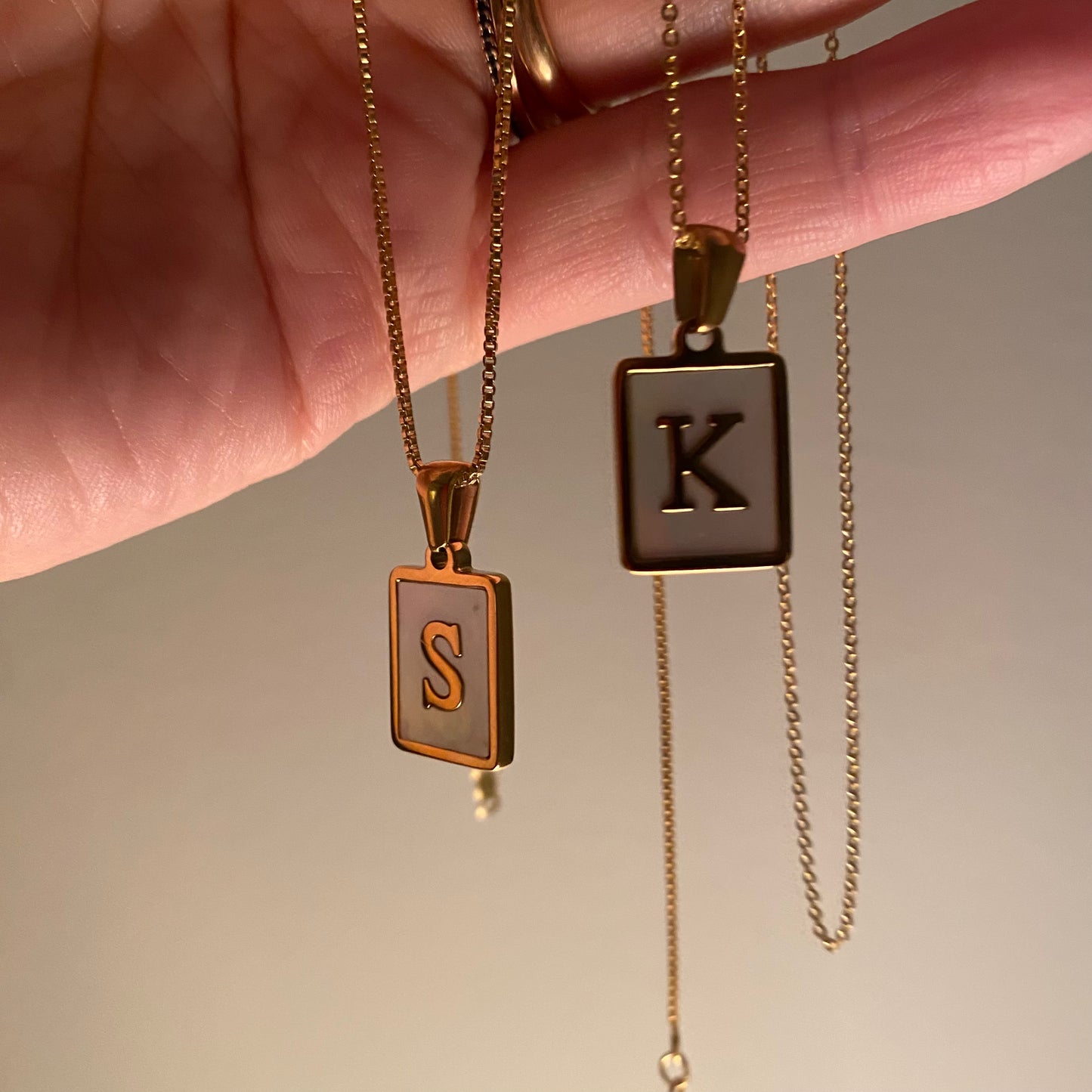 August Initial Freshwater Necklace