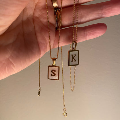 August Initial Freshwater Necklace