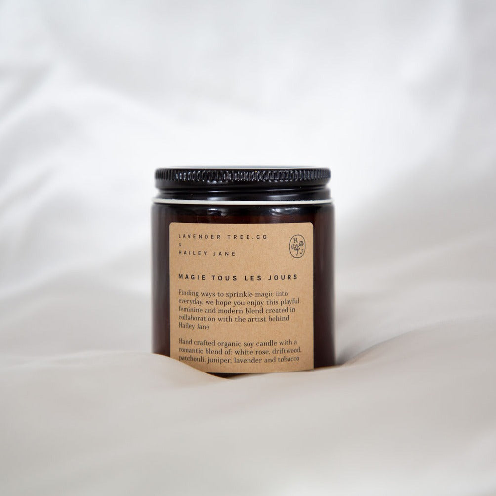 hand poured soy wax organic candle