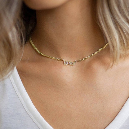 nameplate necklace