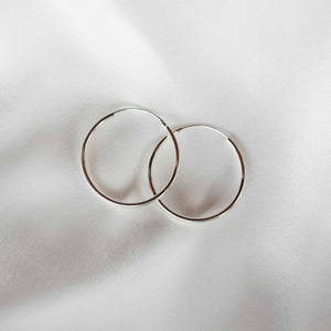 sterling silver classic hoops