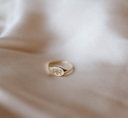 solid gold signet ring