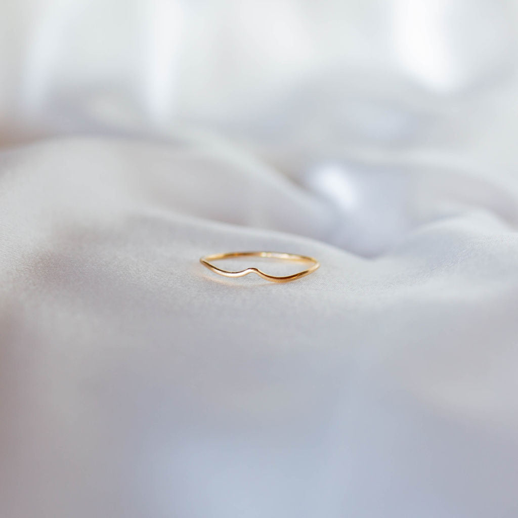 gold delicate stacking ring