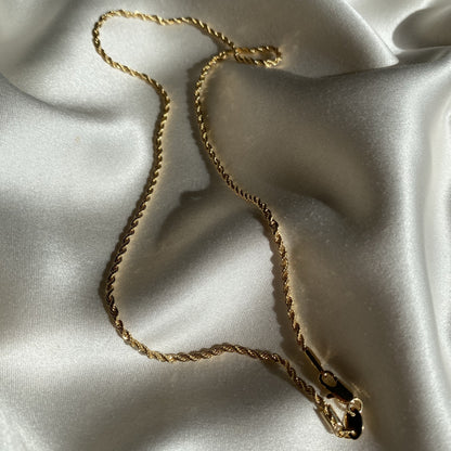 gold rope chain necklace