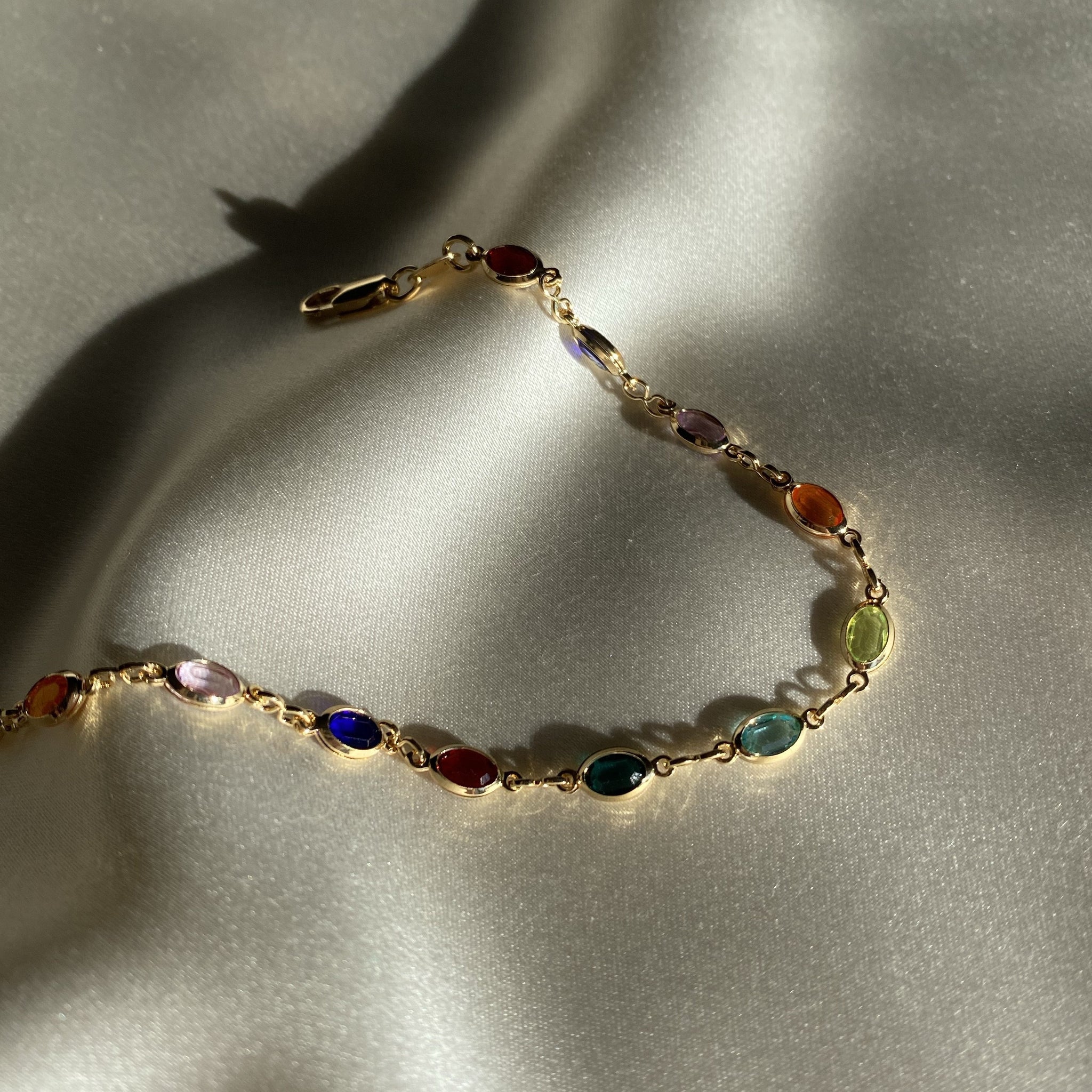 rainbow gemstone bracelet