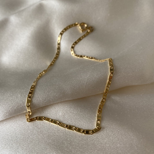 gold link chain anklet